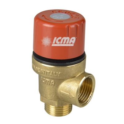 242 ICMA Предохранительный клапан мембранный 1.5 бар 1/2" ВН