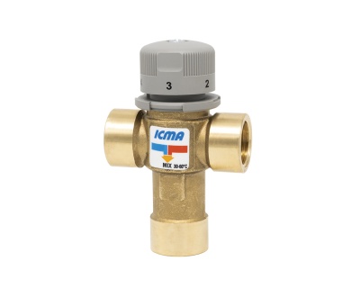 149 ICMA  Термостатический смеситель резьбовой 3/4" ВР (20-65 С)