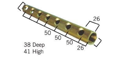 HENCO Коллектор 1" с вн. резьбой 6x1/2"