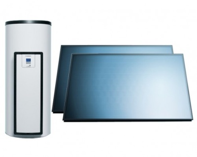 Vaillant солнечная установка auroSTEP plus 2.250 P HT (наклонная крыша) (0010004421-2шт, 0010010553-1шт, 0020059898-2шт, 0020145071-1шт, 306788-1шт)